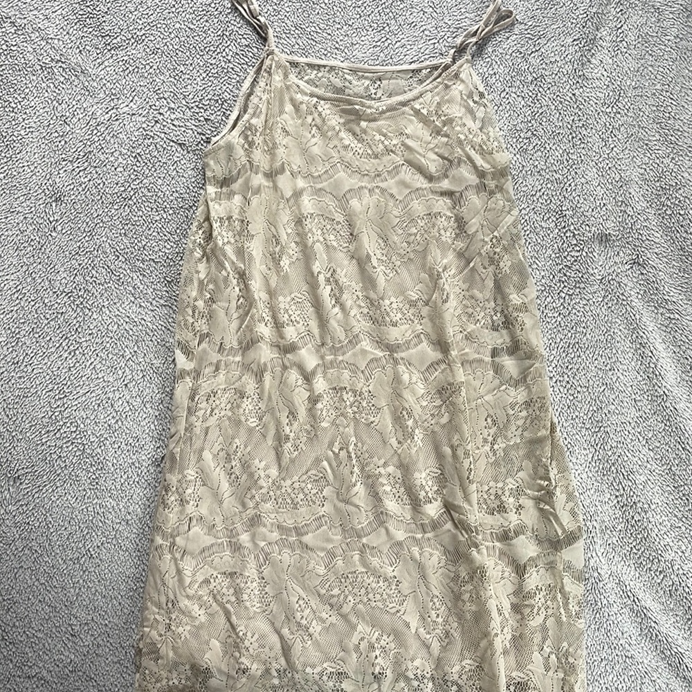 Tan Lace dress size small